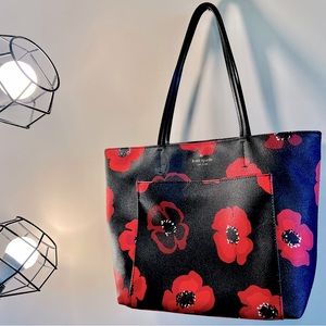 Kate Spade Large Red Poppy Tote